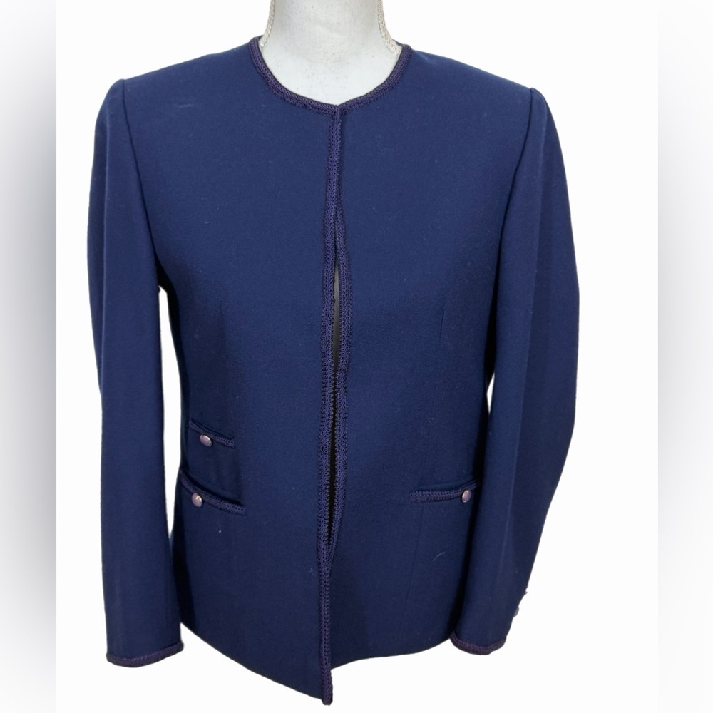 New Women Lady’s Fashion Navy Blazer  Top Hook/eye Long Sleeve Size Medium